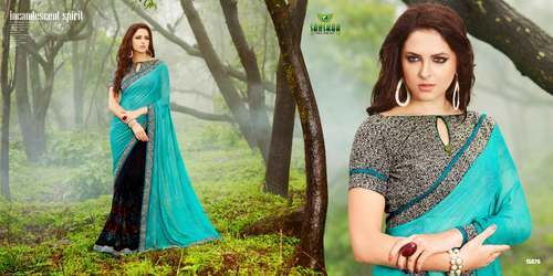 gorgeous designer printed saree