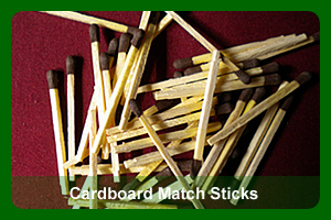 cardboard matches