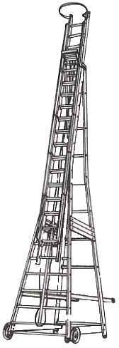 Rubber Wheeled Tower Ladder