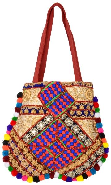 VBT15A Multi Color Cotton Handbags, Width (W) : 10
