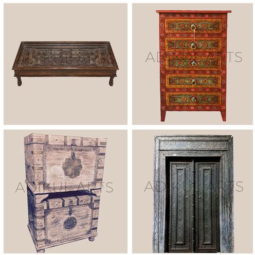 indian wooden antique furniture handicraft