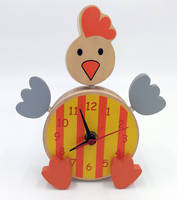 Bamboo Table Clock Chicken