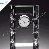 Crystal Glass Table Clock