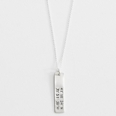 Custom Coordinates Necklace