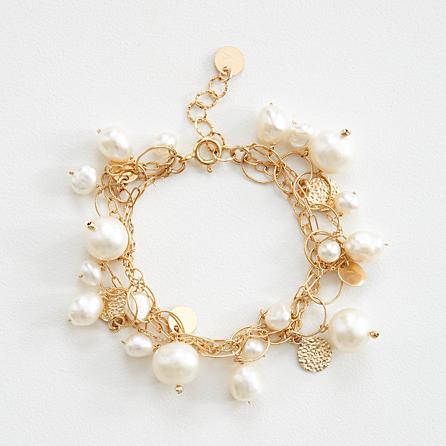 Draped Chain Freshwater Pearl Bracelet