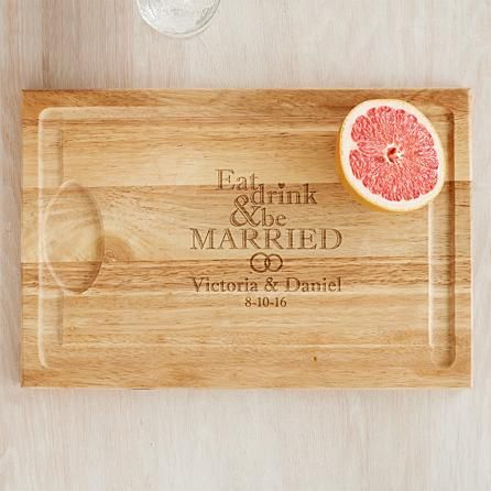 Eat, Drink & Be Married Cutting Board