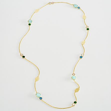 Long Multi Stone Necklace