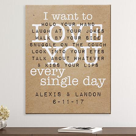 Love You Every Single Day Canvas