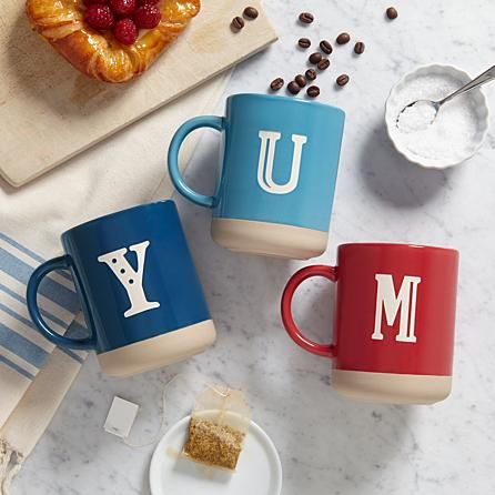 Modern Monogram Stoneware Mug