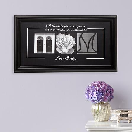 Mom Is Our World Framed Print