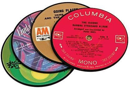 Recycled Record Coaster Set