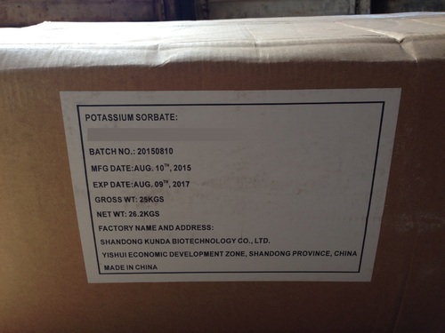 Potassium Sorbate, Packaging Type : Box