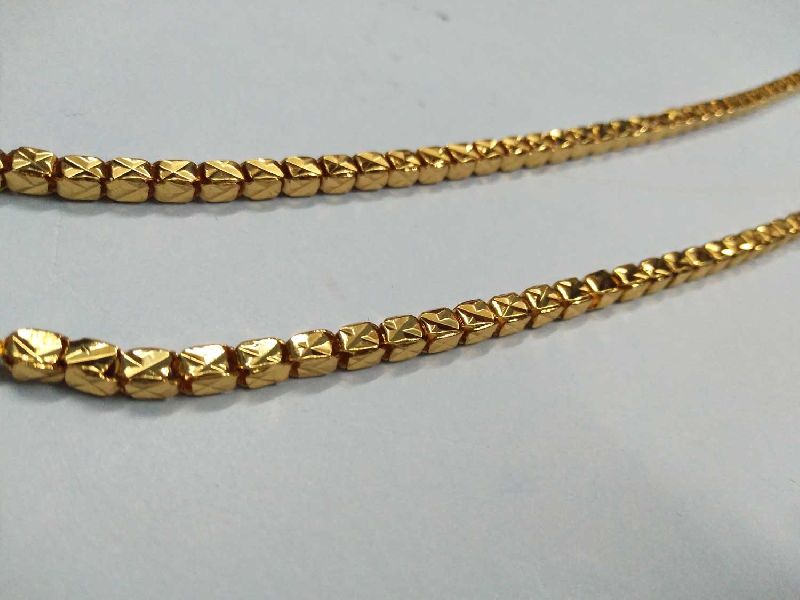 Mens Gold Coated Thick Pearl Chains