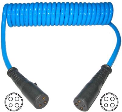 Pole Coiled Trailer Cordset