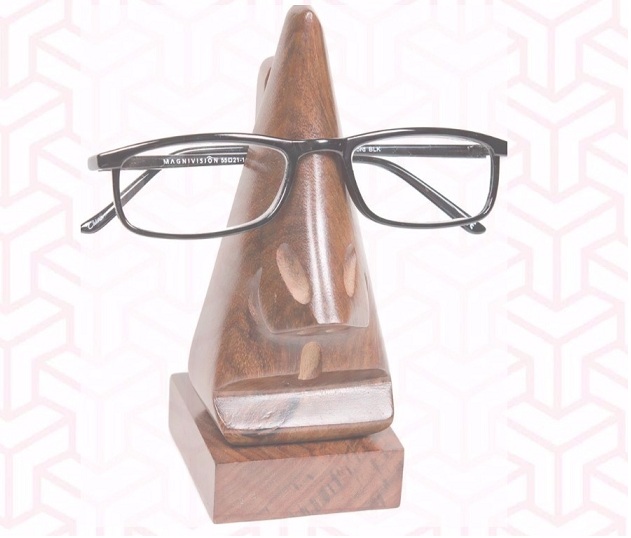 Wooden Nose-shaped Eyeglass Holder
