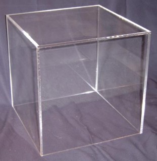 Clear Acrylic 5-Sided Cube