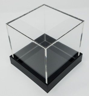 Black Base Clear Acrylic Cube