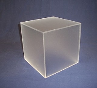 Frosted Acrylic 5-Sided Cube