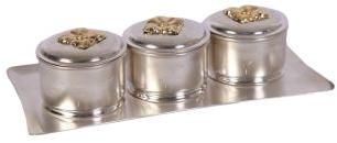 Silver Container With Tray