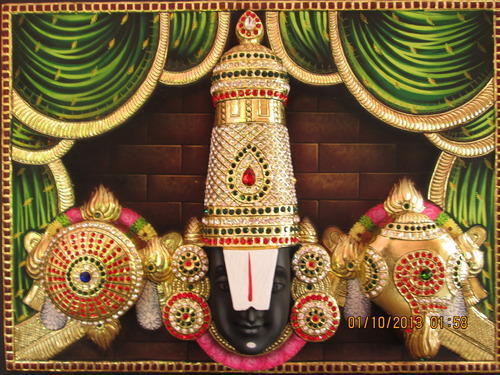 3D Imposing Head Balaji Tanjore Painting
