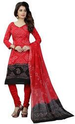 Cotton Printed Unstitched Ladies Churidar Suits, Occasion : Casual