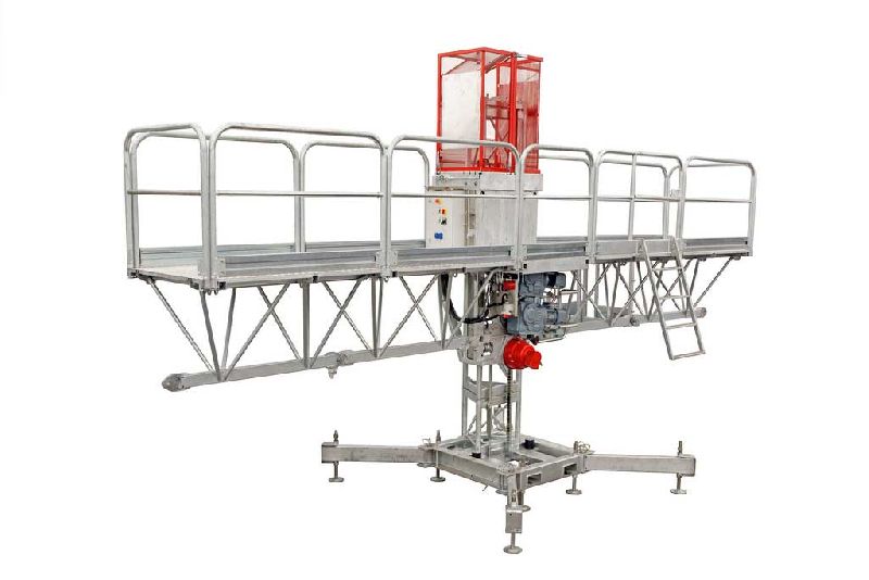 Red 17 meters Mast Climbing Platform, for Construction, Model Number : APELMCWP