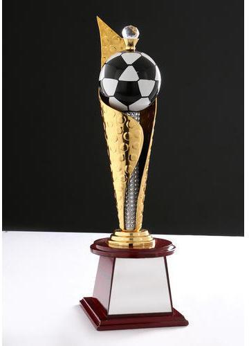 Football Trophy, Color : Golden (Gold Plated), Silver