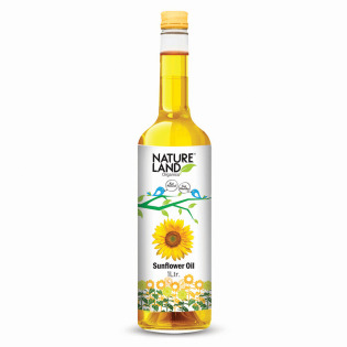 Nature Land Blended Sunflower Oil, for Cooking, Human Consumption, Feature : High In Protein