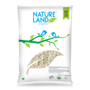 Nature Land Organic Hard White Basmati Rice, for Cooking, Feature : Gluten Free, Low In Fat
