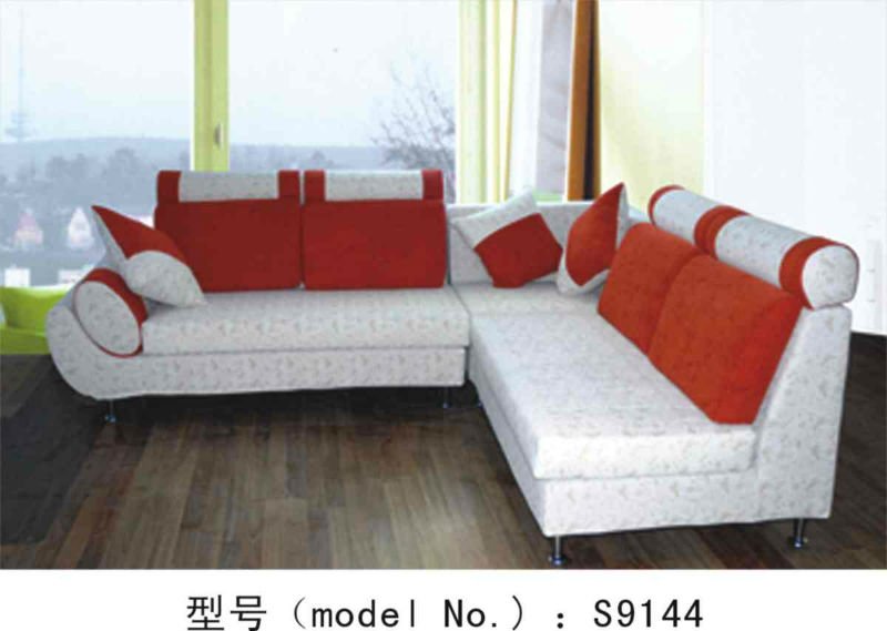 white and orenge sofa