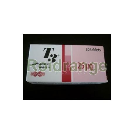 T3 25MCG 30 TABLETS