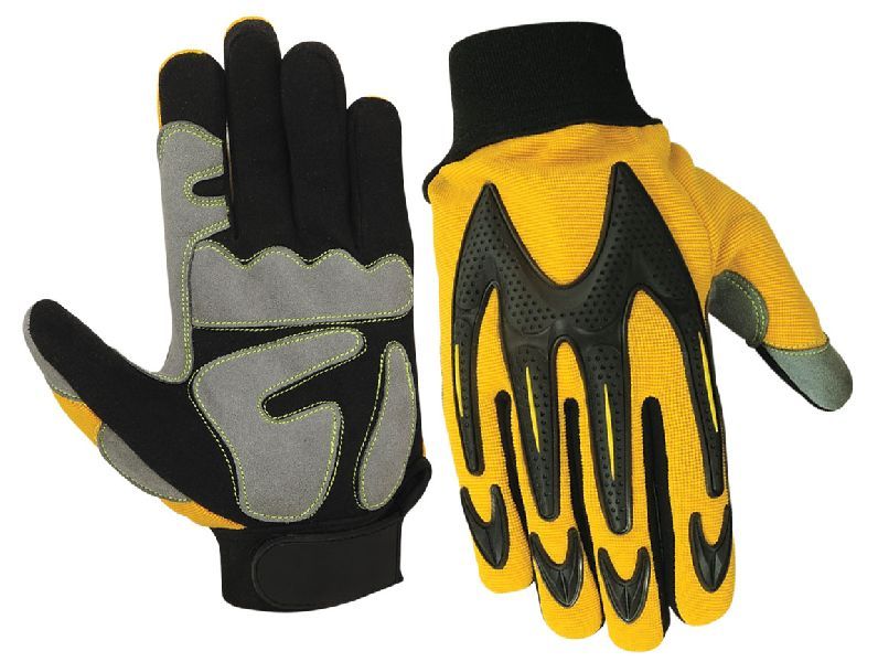 Impact Protective Mechanic Gloves / Anti-Vibration Gloves / Oil & Gas Industries Safety Gloves
