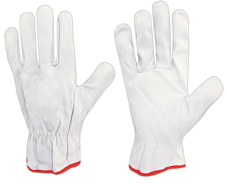 Top Quality Driving Gloves / Working Gloves / Goatskin Leather Driving Gloves In White