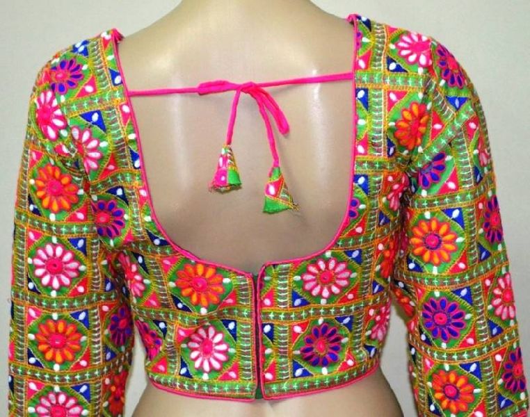 Readymade Embroidered Blouse, Color : Multi Color