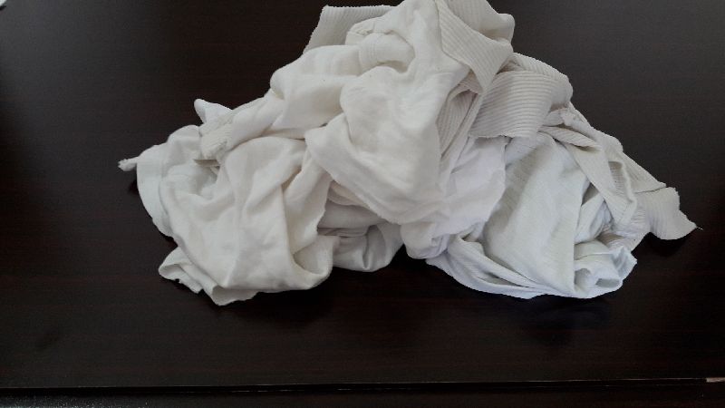 White Knit Rags Recycled