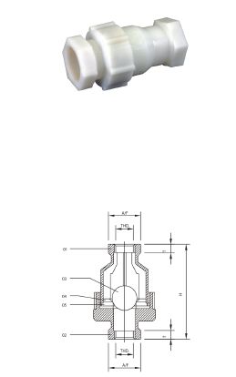 Screw End PP Non Return Valves