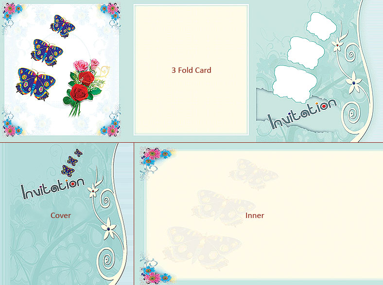 Royal Butterfly Invitation Card