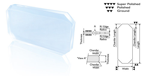 Rectangular Crystal Chamfered- Industrial Jewels