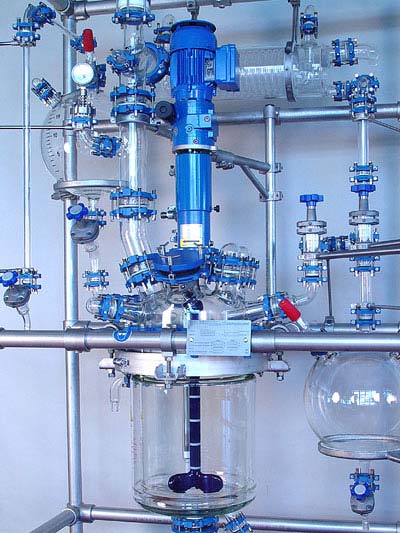 glass reaction distillation assembly