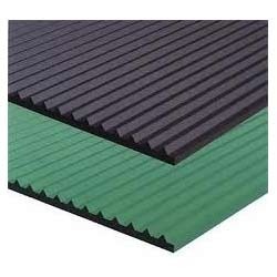 Corrugated rubber sheet