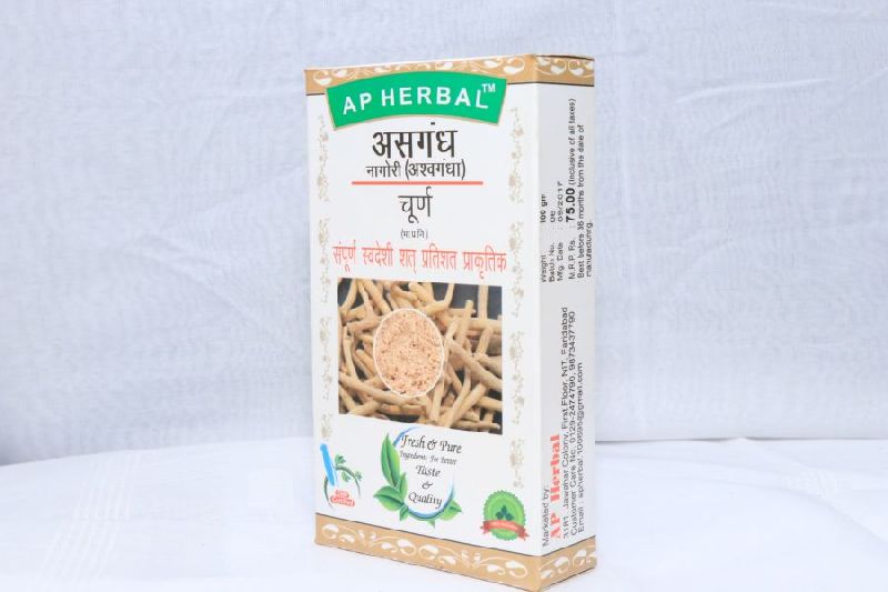 AP Herbal Asgandh Nagori Churna, Form : Powder