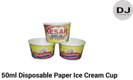 50ml Disposable Paper Ice Cream Cup