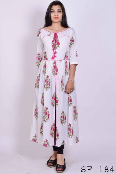 Full maxi dress in block print Manufacturer in Rajasthan India by ...