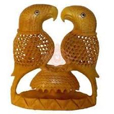 wooden bird statue
