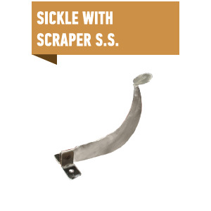 Stainless Steel Sickle With Scraper, Dimension : 1000-1500mm