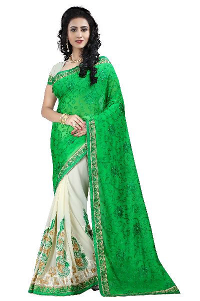 Arsh Impex Georgette Embroidered Sarees, Age Group : 19-66