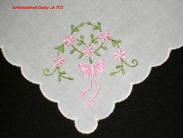 Embroidered handkerchiefs, Size : 11 x 11 inches