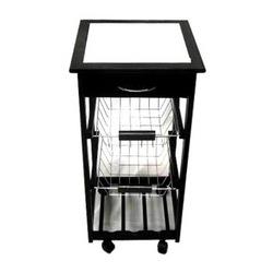 Steel kitchen trolley