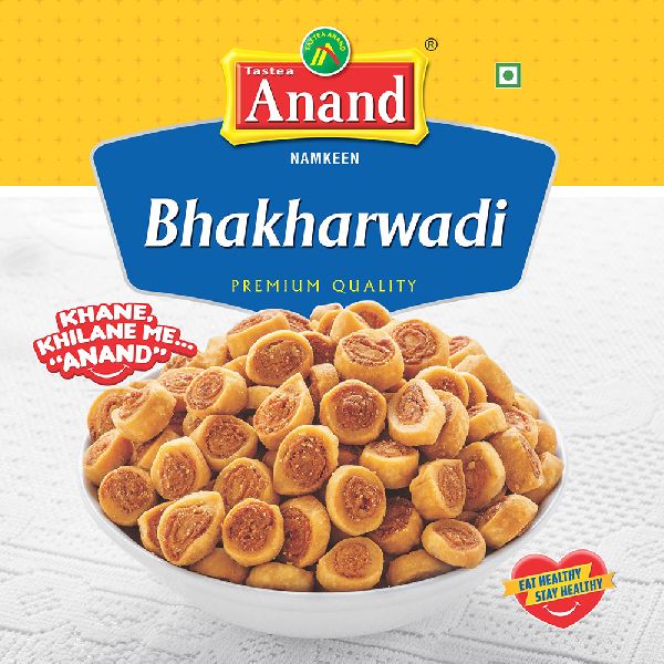 Bhakarwadi Snack, Packaging Size : 100gm, 1kg, 200gm