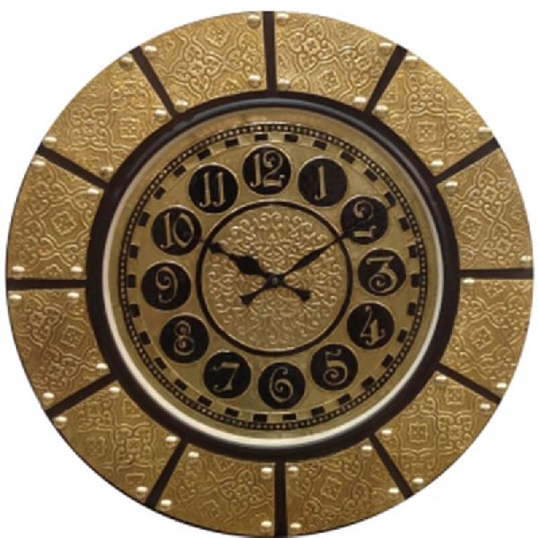  Decorative Brass Wall Clock, Shape : Round